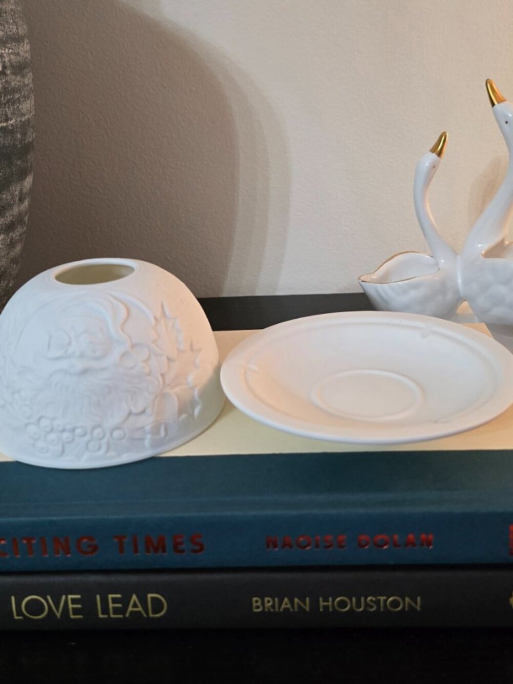 Vintage Porcelain Santa Claus Lithophane Candle Dome / Fairy Lamp - Picture 5 of 7